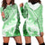 Hawaiian Tapa Hoodie Dress Traditional Vintage Pattern Green LT05 - Polynesian Pride