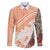 Hawaiian Tapa Family Matching Off Shoulder Maxi Dress and Hawaiian Shirt Traditional Vintage Pattern Orange LT05 Dad's Shirt - Long Sleeve Orange - Polynesian Pride