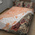 Hawaiian Tapa Quilt Bed Set Traditional Vintage Pattern Orange LT05 - Polynesian Pride