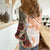 Hawaiian Tapa Women Casual Shirt Traditional Vintage Pattern Orange LT05 - Polynesian Pride