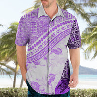 Hawaiian Tapa Hawaiian Shirt Traditional Vintage Pattern Violet LT05 - Polynesian Pride