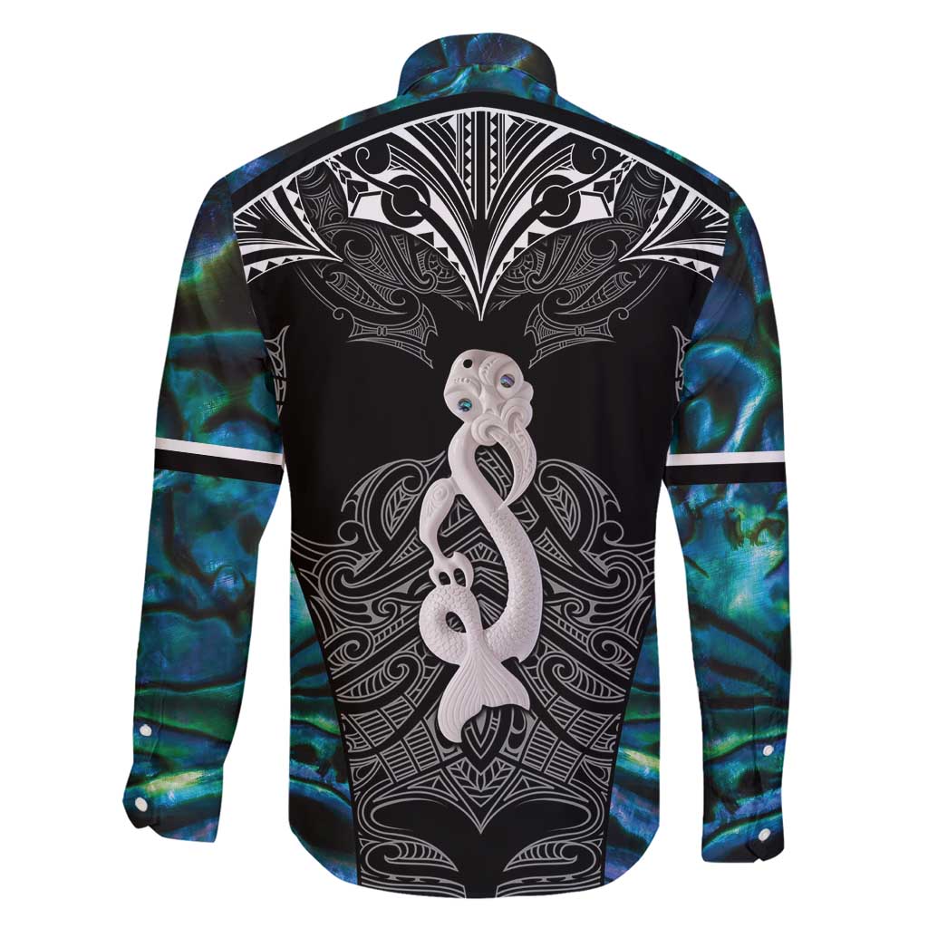 New Zealand Aotearoa Family Matching Puletasi and Hawaiian Shirt Maori Taniwha Paua Shell LT05 - Polynesian Pride