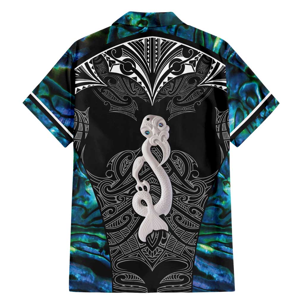 New Zealand Aotearoa Family Matching Summer Maxi Dress and Hawaiian Shirt Maori Taniwha Paua Shell LT05 - Polynesian Pride
