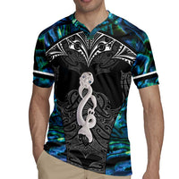 New Zealand Aotearoa Rugby Jersey Maori Taniwha Paua Shell LT05 - Polynesian Pride