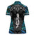 New Zealand Aotearoa Women Polo Shirt Maori Taniwha Paua Shell
