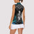 New Zealand Aotearoa Women Sleeveless Polo Shirt Maori Taniwha Paua Shell