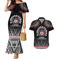 Personalised Samoa Black Saturday Couples Matching Mermaid Dress and Hawaiian Shirt Samoa For Samoans