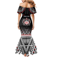 Personalised Samoa Black Saturday Family Matching Mermaid Dress and Hawaiian Shirt Samoa For Samoans