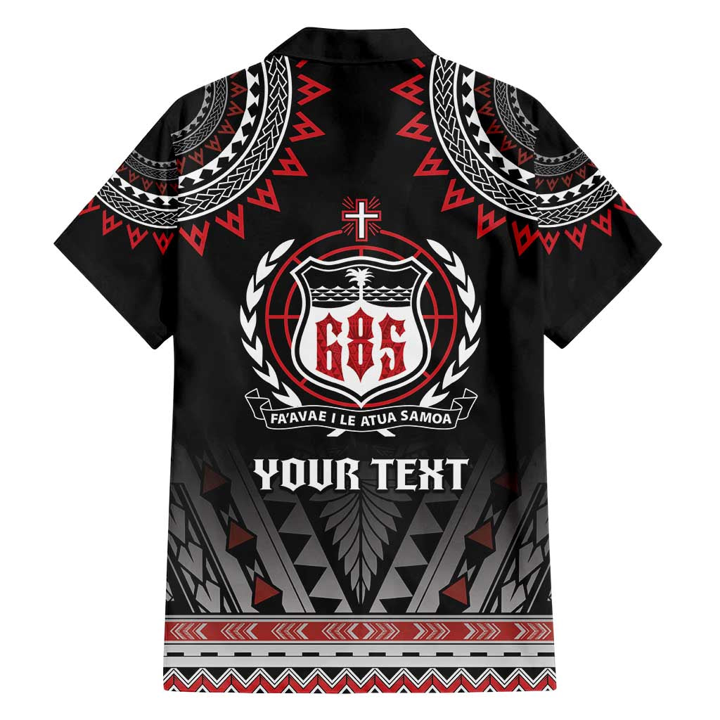 Personalised Samoa Black Saturday Family Matching Off Shoulder Short Dress and Hawaiian Shirt Samoa For Samoans