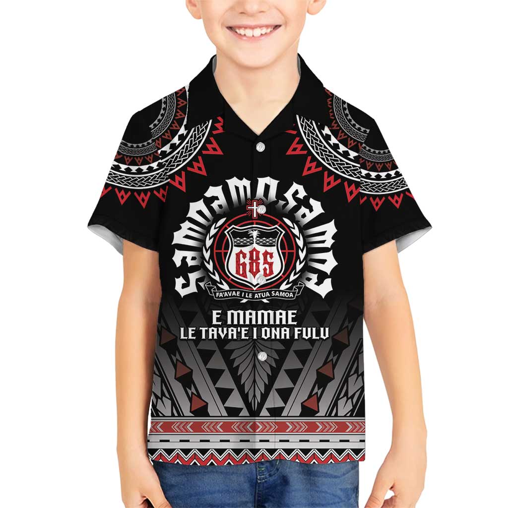 Personalised Samoa Black Saturday Family Matching Off Shoulder Short Dress and Hawaiian Shirt Samoa For Samoans
