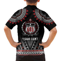 Personalised Samoa Black Saturday Family Matching Tank Maxi Dress and Hawaiian Shirt Samoa For Samoans
