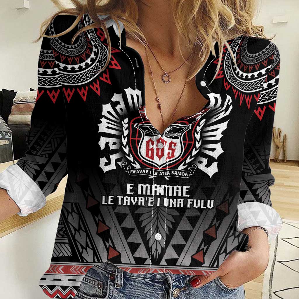 Personalised Samoa Black Saturday Women Casual Shirt Samoa For Samoans