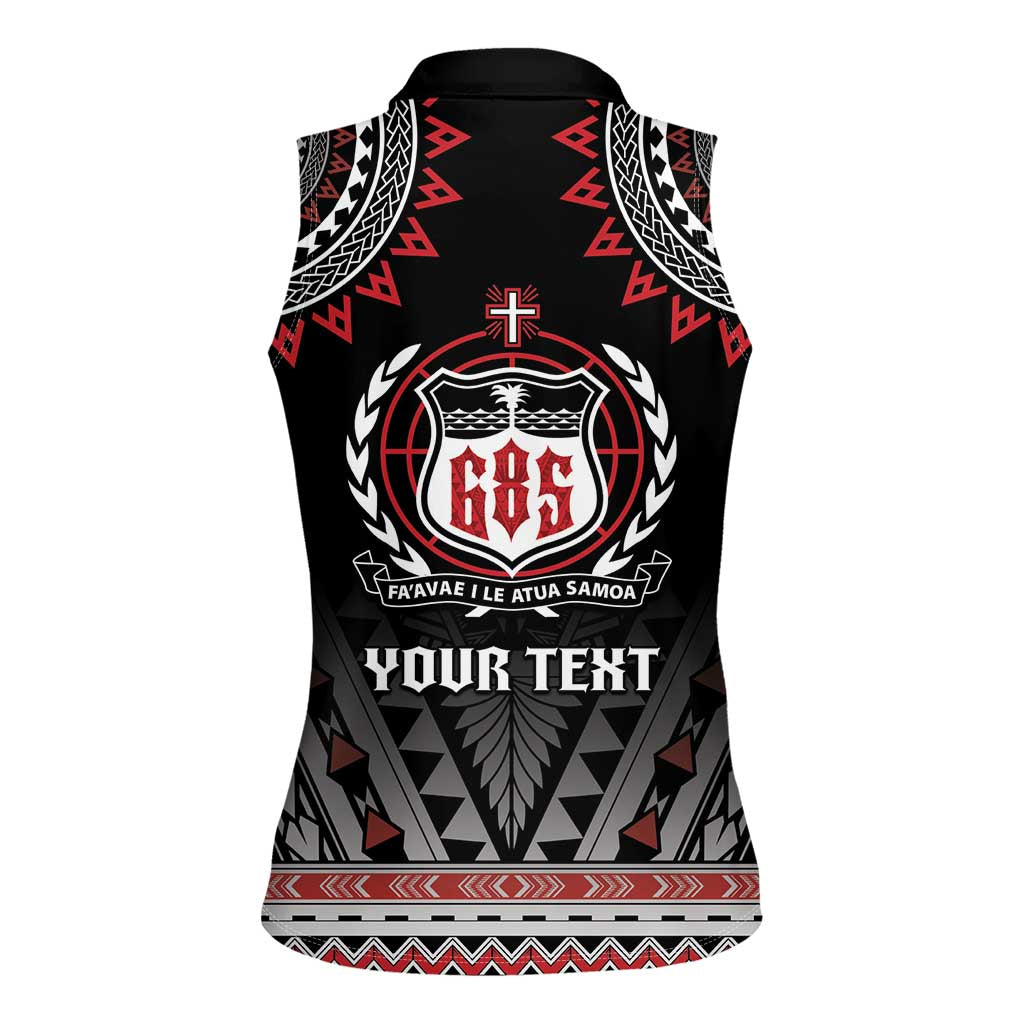 Personalised Samoa Black Saturday Women Sleeveless Polo Shirt Samoa For Samoans