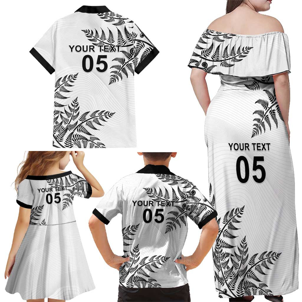 Custom New Zealand Football Family Matching Off Shoulder Maxi Dress and Hawaiian Shirt Aotearoa Pride LT05 - Polynesian Pride