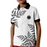 Custom New Zealand Football Kid Polo Shirt Aotearoa Pride - Polynesian Pride