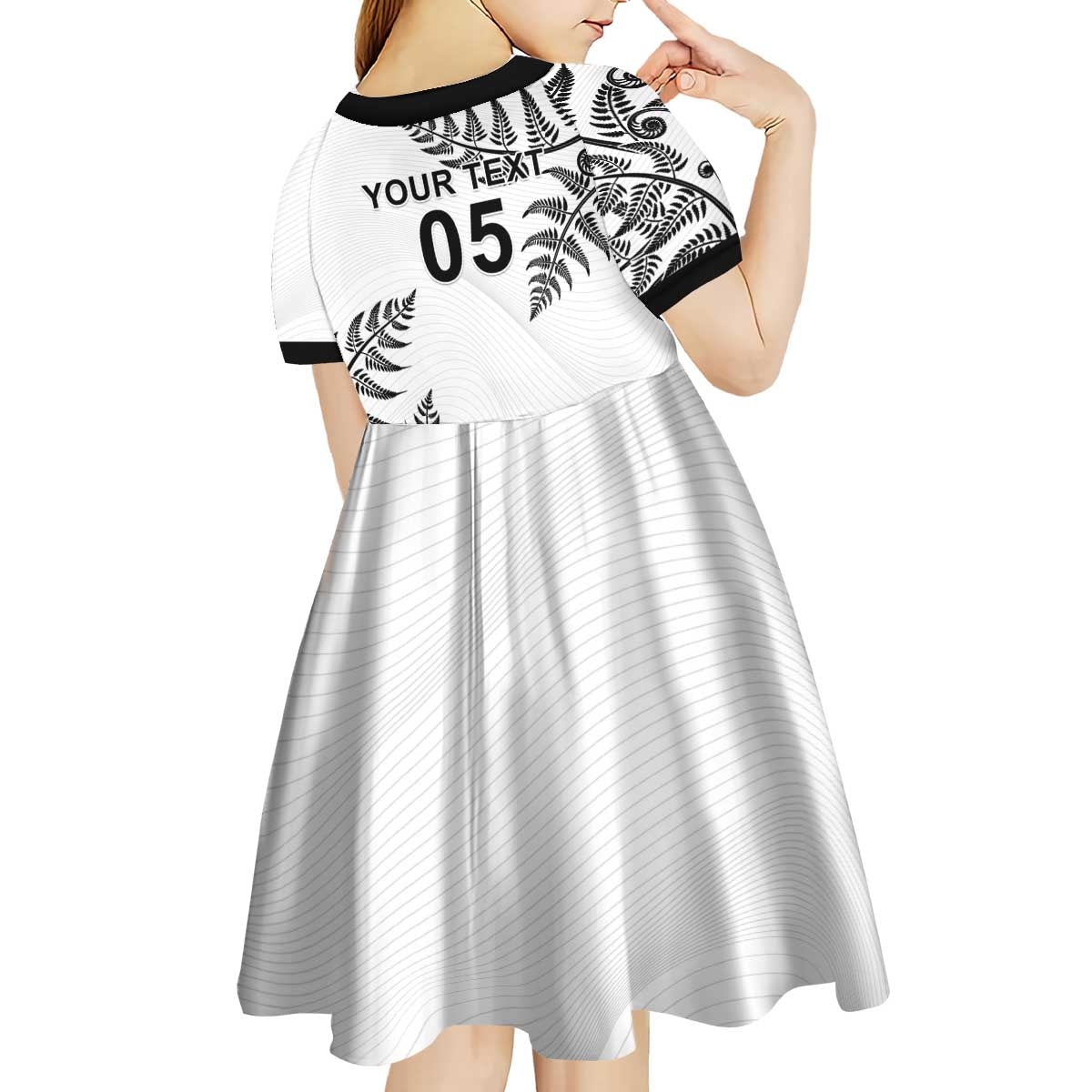Custom New Zealand Football Kid Short Sleeve Dress Aotearoa Pride - Polynesian Pride