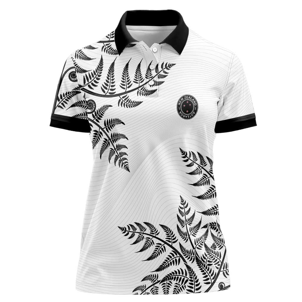 Custom New Zealand Football Women Polo Shirt Aotearoa Pride - Polynesian Pride