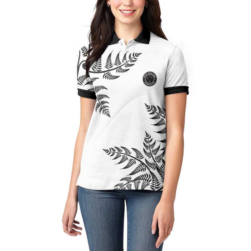 Custom New Zealand Football Women Polo Shirt Aotearoa Pride - Polynesian Pride