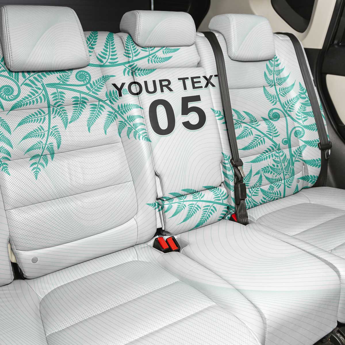 Custom New Zealand Football Back Car Seat Cover Aotearoa Pride Aqua Version - Polynesian Pride