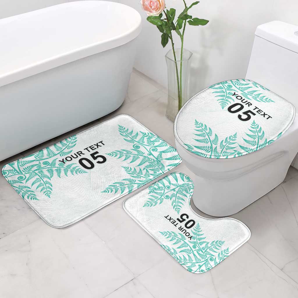 Custom New Zealand Football Bathroom Set Aotearoa Pride Aqua Version - Polynesian Pride