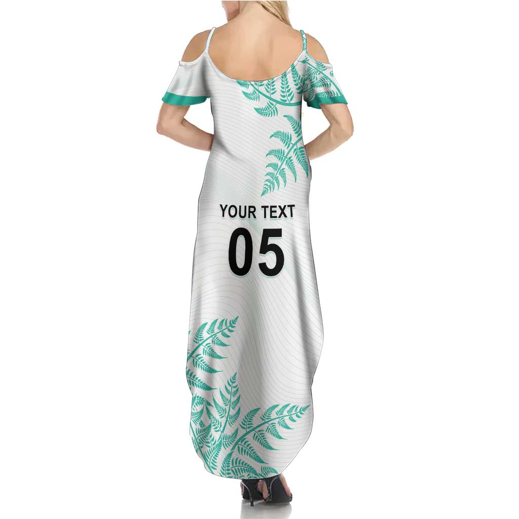 Custom New Zealand Football Family Matching Summer Maxi Dress and Hawaiian Shirt Aotearoa Pride Aqua Version LT05 - Polynesian Pride