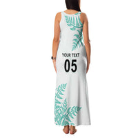 Custom New Zealand Football Family Matching Tank Maxi Dress and Hawaiian Shirt Aotearoa Pride Aqua Version LT05 - Polynesian Pride