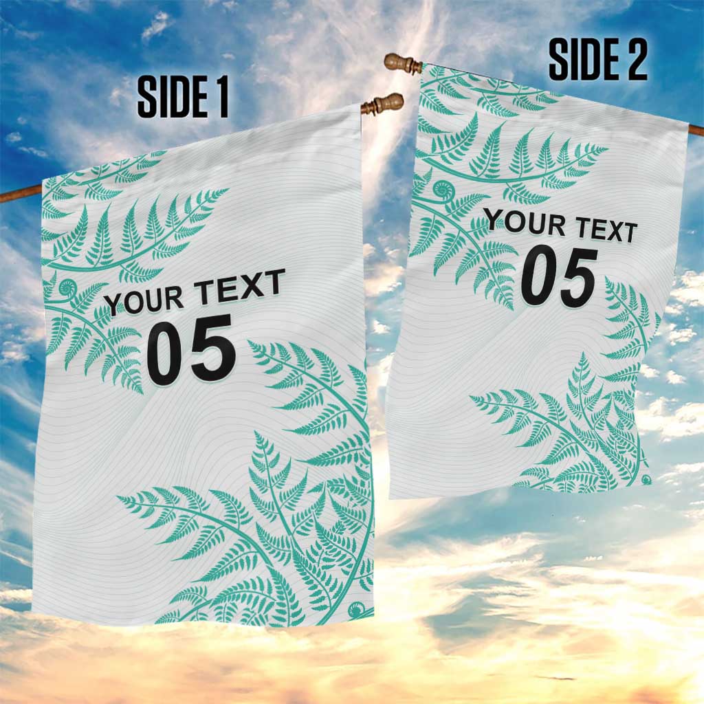 Custom New Zealand Football Garden Flag Aotearoa Pride Aqua Version LT05 - Polynesian Pride