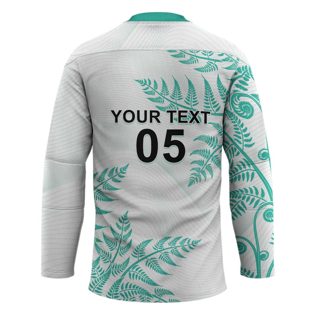 Custom New Zealand Football Hockey Jersey Aotearoa Pride Aqua Version - Polynesian Pride