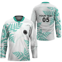Custom New Zealand Football Hockey Jersey Aotearoa Pride Aqua Version - Polynesian Pride