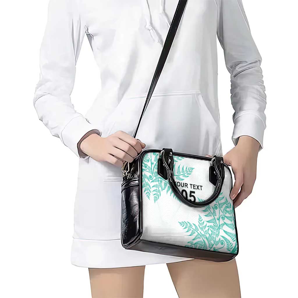 Custom New Zealand Football Shoulder Handbag Aotearoa Pride Aqua Version - Polynesian Pride