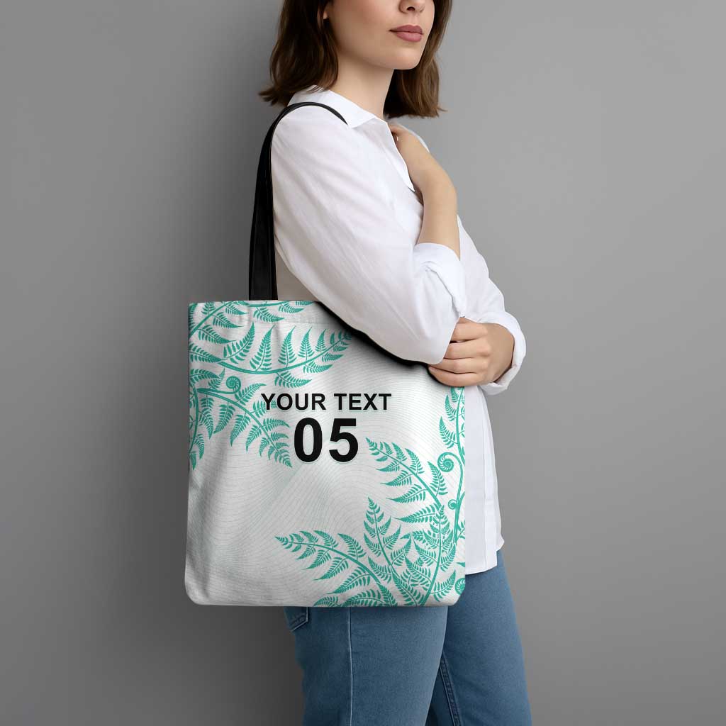 Custom New Zealand Football Tote Bag Aotearoa Pride Aqua Version - Polynesian Pride