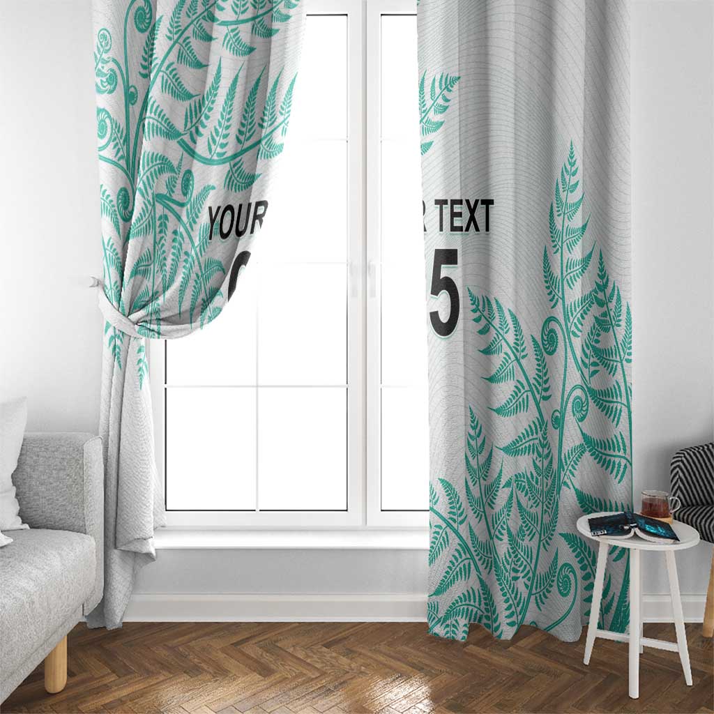 Custom New Zealand Football Window Curtain Aotearoa Pride Aqua Version LT05 - Polynesian Pride