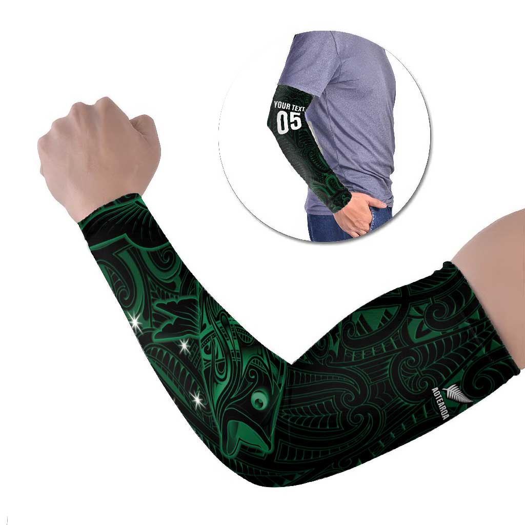 Custom New Zealand Fishing Arm Sleeves Maori Tribal Pattern - Polynesian Pride