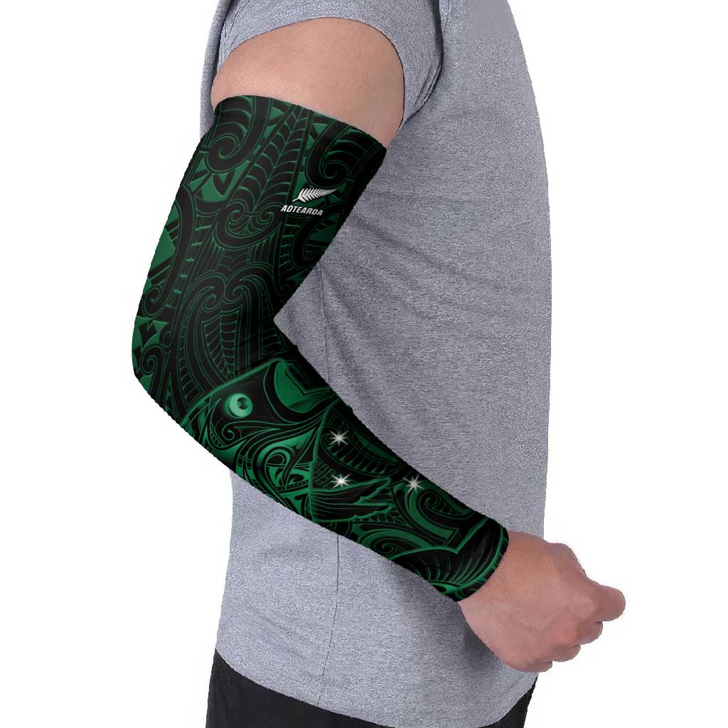 Custom New Zealand Fishing Arm Sleeves Maori Tribal Pattern - Polynesian Pride