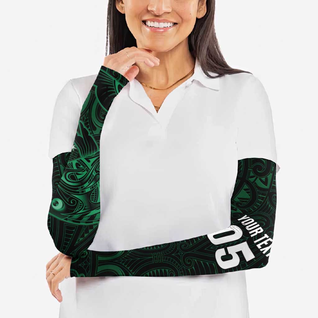Custom New Zealand Fishing Arm Sleeves Maori Tribal Pattern - Polynesian Pride