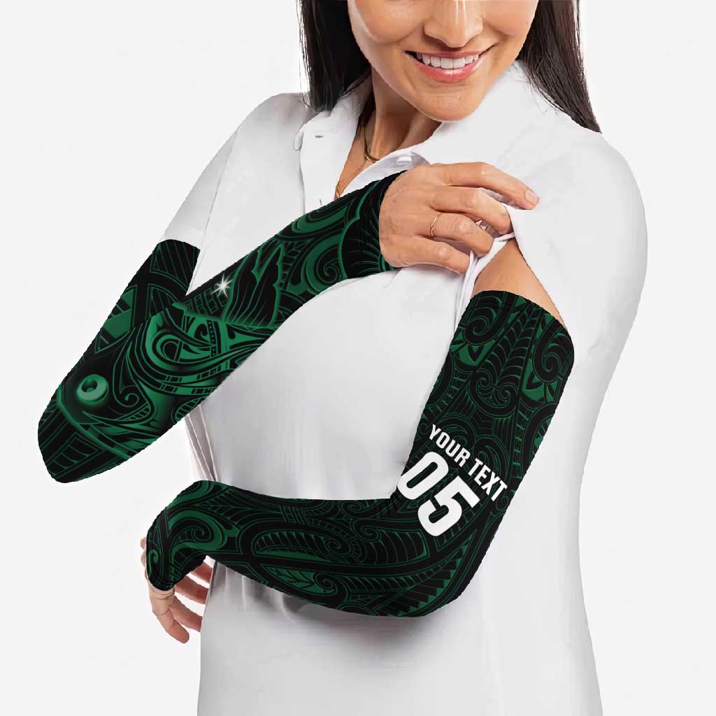 Custom New Zealand Fishing Arm Sleeves Maori Tribal Pattern - Polynesian Pride