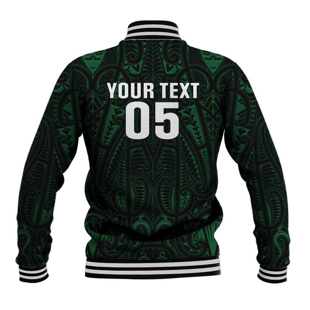 Custom New Zealand Fishing Baseball Jacket Maori Tribal Pattern - Polynesian Pride