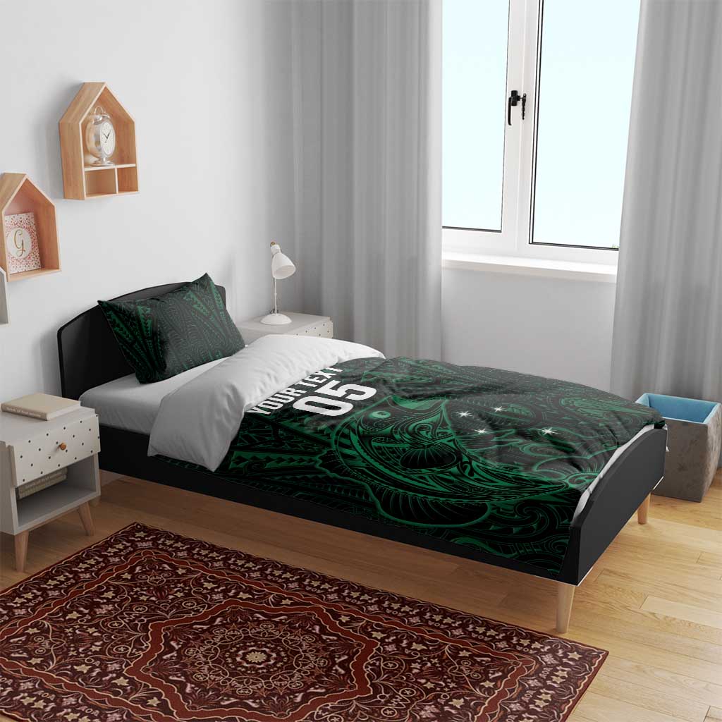 Custom New Zealand Fishing Bedding Set Maori Tribal Pattern - Polynesian Pride