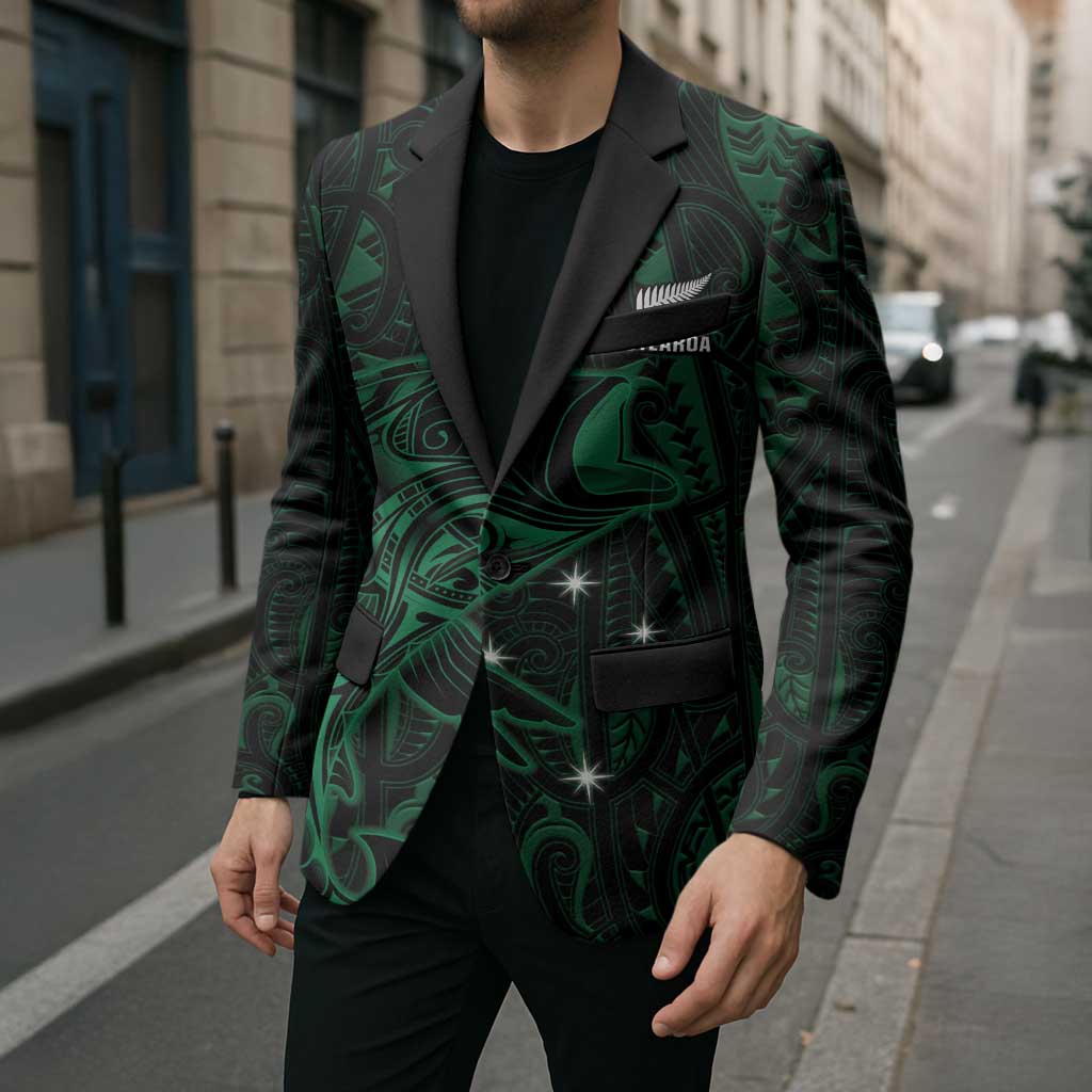 Custom New Zealand Fishing Blazer Maori Tribal Pattern - Polynesian Pride
