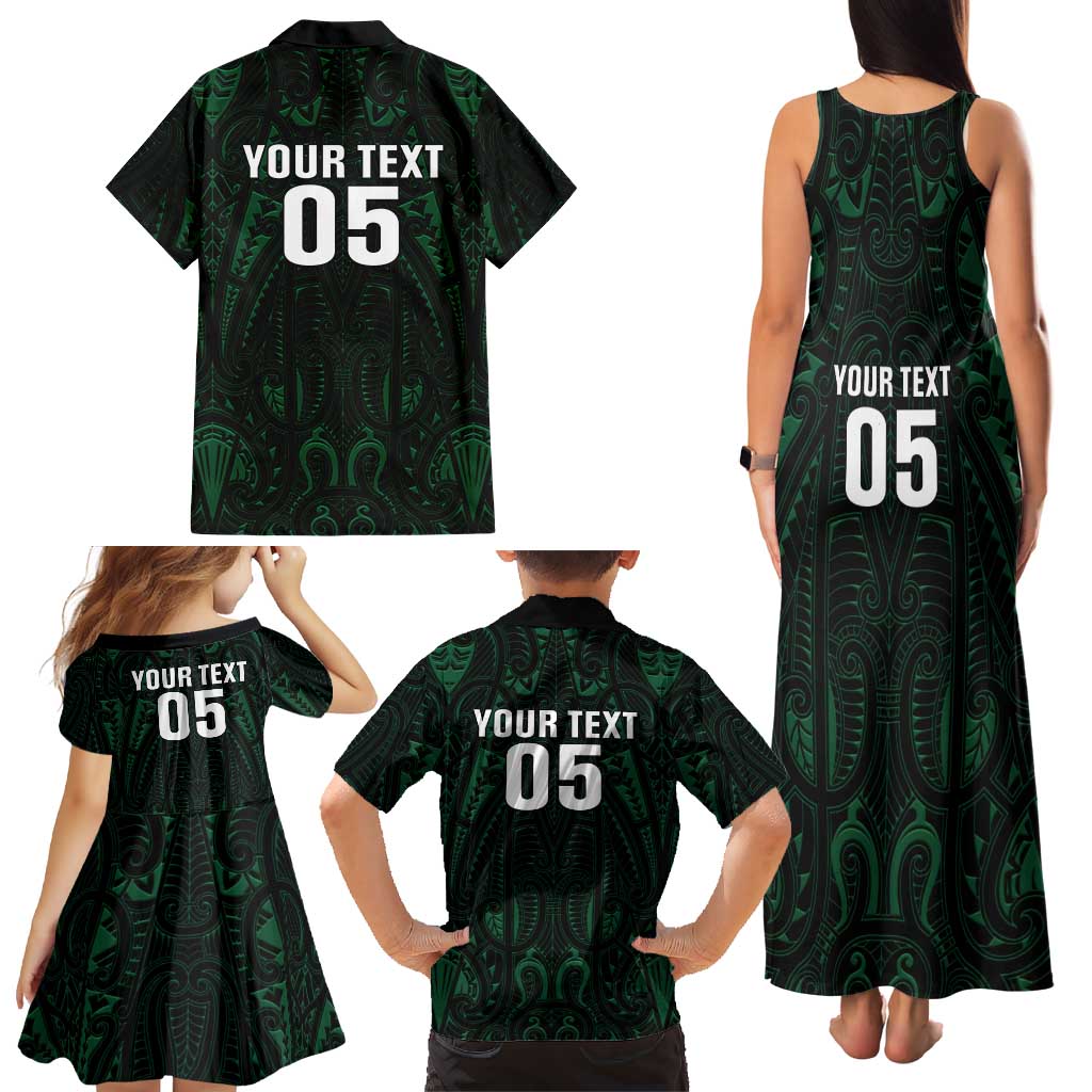 Custom New Zealand Fishing Family Matching Tank Maxi Dress and Hawaiian Shirt Maori Tribal Pattern LT05 - Polynesian Pride