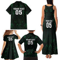 Custom New Zealand Fishing Family Matching Tank Maxi Dress and Hawaiian Shirt Maori Tribal Pattern LT05 - Polynesian Pride