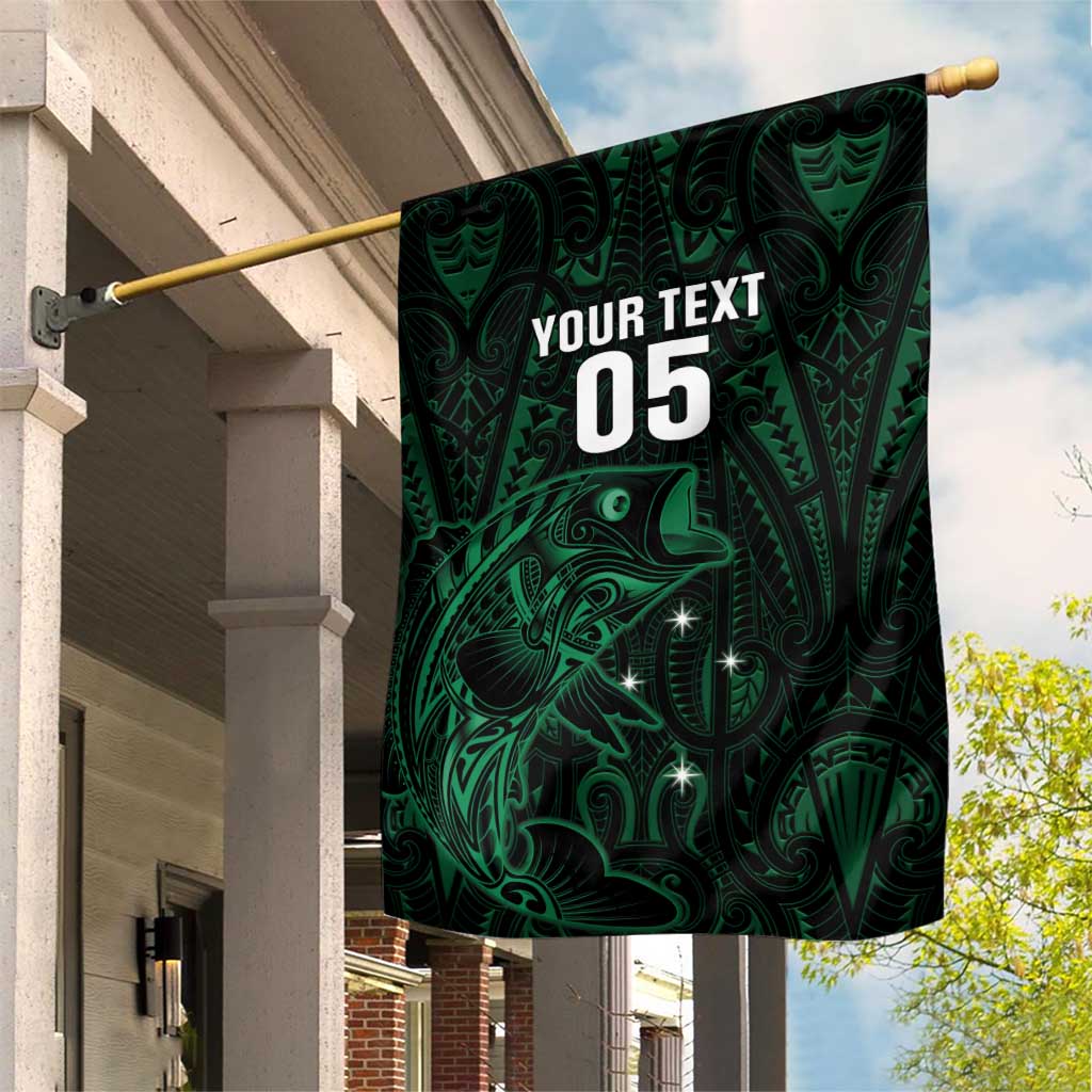 Custom New Zealand Fishing Garden Flag Maori Tribal Pattern - Polynesian Pride