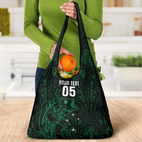 Custom New Zealand Fishing Grocery Bag Maori Tribal Pattern - Polynesian Pride