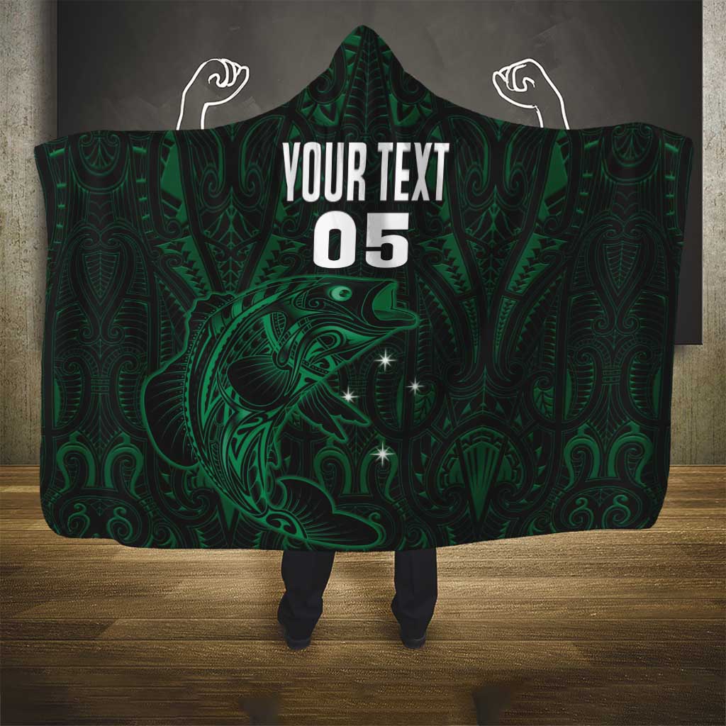 Custom New Zealand Fishing Hooded Blanket Maori Tribal Pattern LT05 - Polynesian Pride