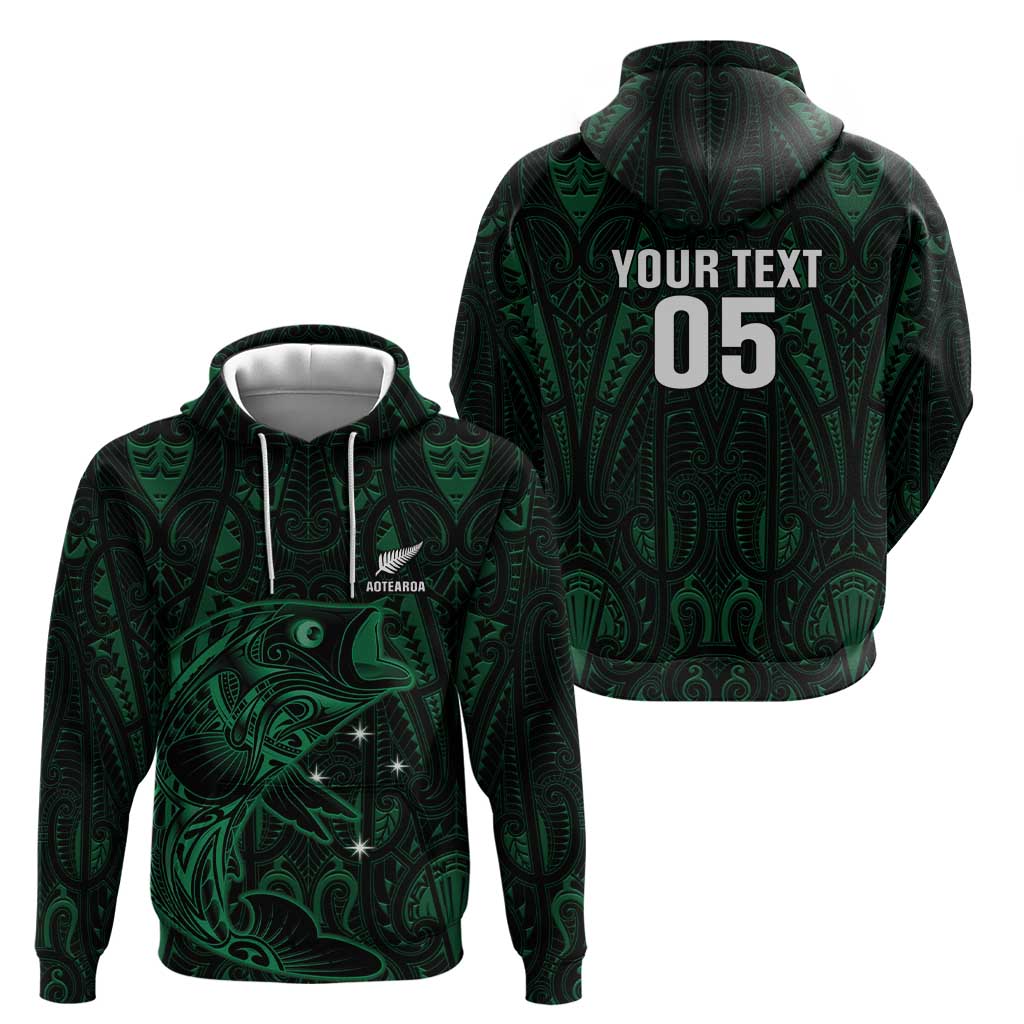 Custom New Zealand Fishing Hoodie Maori Tribal Pattern - Polynesian Pride