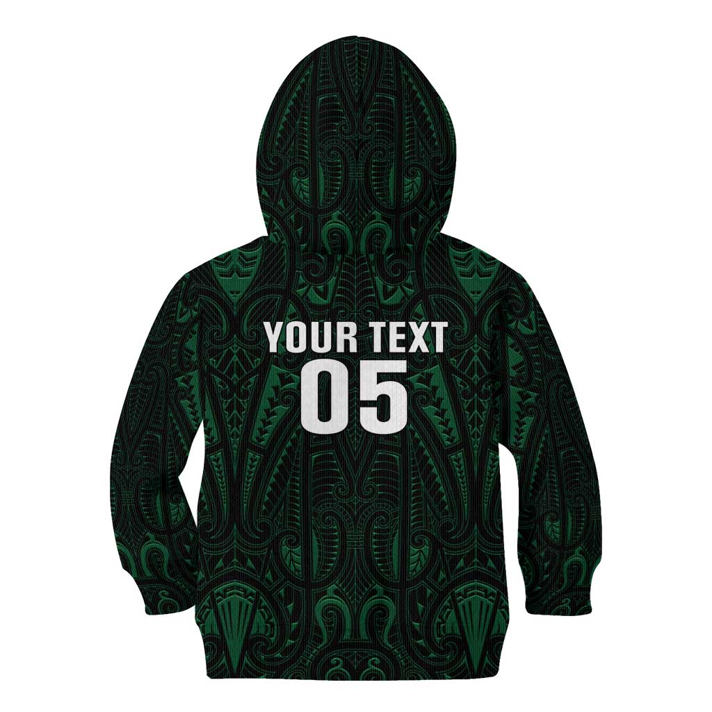Custom New Zealand Fishing Kid Hoodie Maori Tribal Pattern - Polynesian Pride