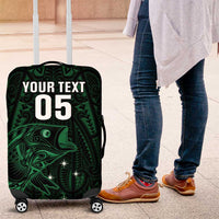 Custom New Zealand Fishing Luggage Cover Maori Tribal Pattern - Polynesian Pride