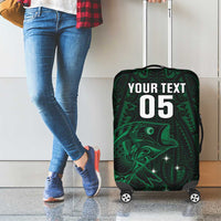 Custom New Zealand Fishing Luggage Cover Maori Tribal Pattern - Polynesian Pride