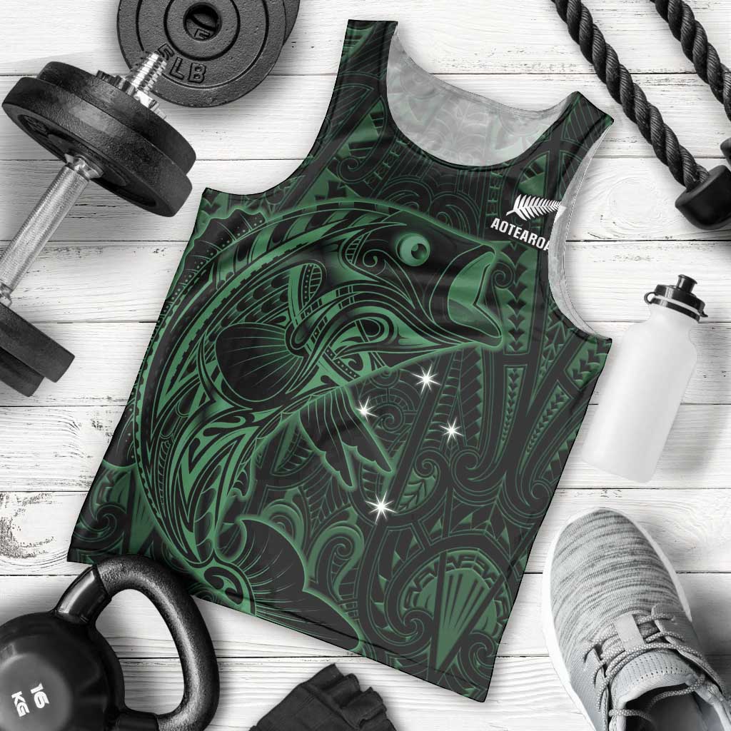 Custom New Zealand Fishing Men Tank Top Maori Tribal Pattern LT05 - Polynesian Pride
