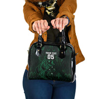 Custom New Zealand Fishing Shoulder Handbag Maori Tribal Pattern LT05 One Size Black - Polynesian Pride